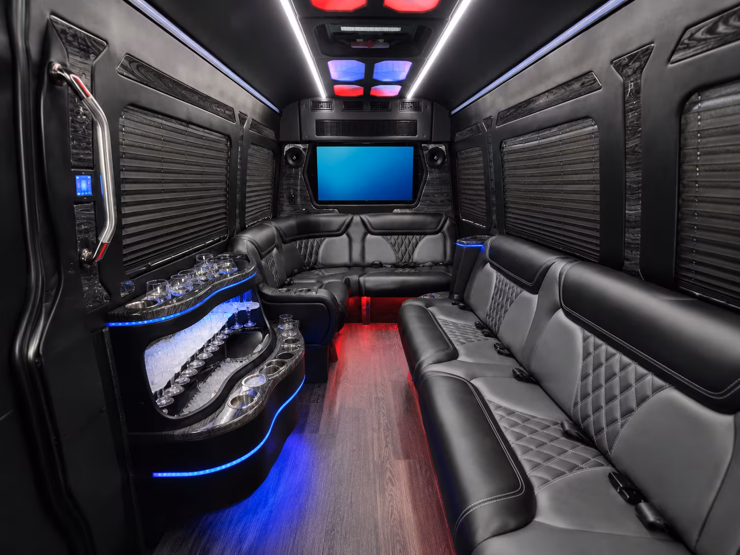 hillsboro 30 passenger party bus interior